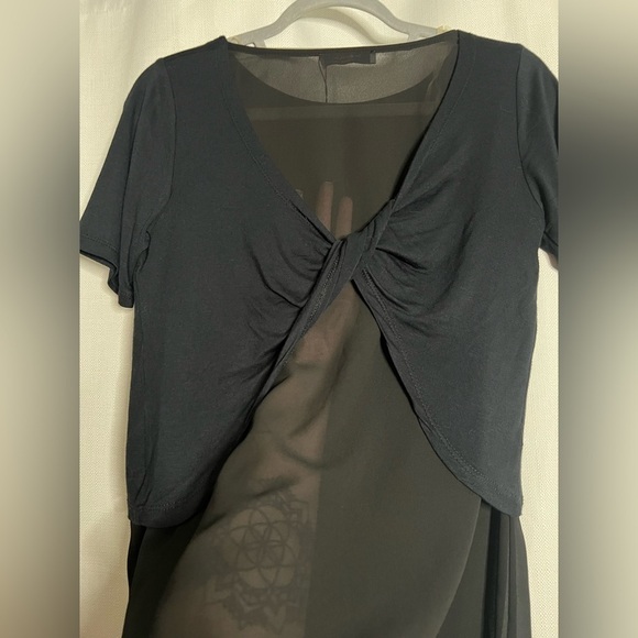 Piazza Italia Twist Back Black Blouse Small - Picture 6 of 9